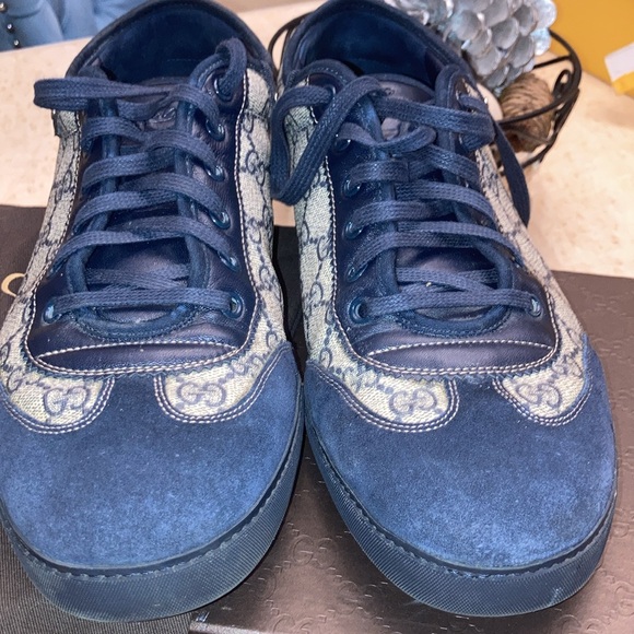 AUTHENTIC GUCCI FNOZO GG SOFT TEK SNEAKERS SIZE -11 MENS - Picture 9 of 12